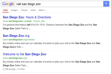 call-san-diego-zoo-google-serp